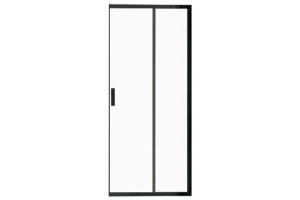 Душевая дверь Vincea Garda 80 черная стекло прозрачное