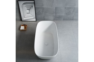 Ванна из искусственного камня Vincea 170х72 белый матовый - 2