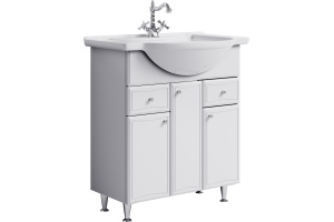 Тумба для комплекта Aqwella Барселона Люкс 75 с бельевой корзиной