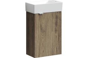 Тумба под раковину подвесная правая Sancos Mini 37 светлое дерево