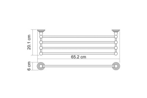 Полка Wasserkraft Isar K-7311 для полотенец - 3