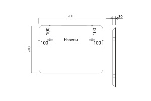 Зеркало Vincea 90х70 c подсветкой - 2