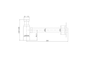 Сифон для раковины Abber розовое золото - 2