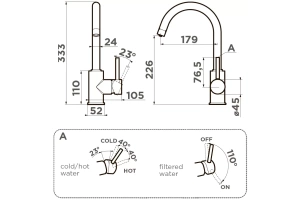 Смеситель для кухни Omoikiri Shinagawa черный (4994403) - 2