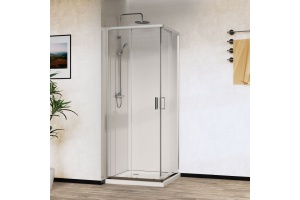 Душевой уголок Vincea City 100х90 профиль хром стекло прозрачное - 2