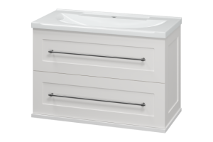 Тумба с раковиной Misty Марта 80 белая глянцевая