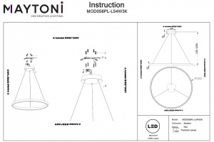 Подвесной светильник Maytoni Rim MOD058PL-L54W3K - 2