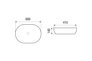 Раковина накладная Weltwasser WW ELBACH 2192 60 белый (10000003859) - 2