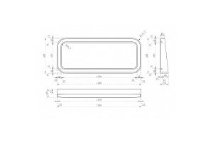 Зеркало Abber Kristall 120 красное с подсветкой - 3
