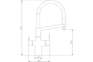Смеситель Steel Hammer SH 818-6 SATIN для кухонной мойки - 2