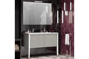 Комплект мебели напольный Opadiris Рубинно 120 серый