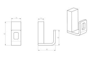 Крючок Boheme Q черный глянцевый - 2