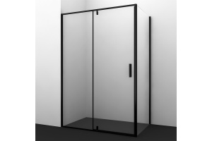 Душевой уголок Wasserkraft Elbe 100x80 профиль черный стекло прозрачное
