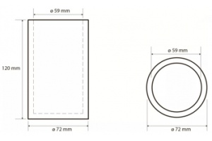 Стакан Bemeta Gamma 145611320 настольный, черный матовый - 2