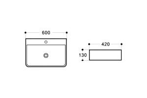 Накладная раковина Vincea 60 белая матовая - 2