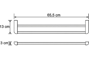 Полотенцедержатель Wasserkraft Kammel K-8340 двойной - 3