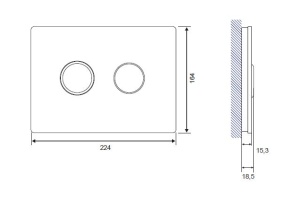 Кнопка смыва Cersanit Accento Circle BU-ACN-CIR-PN/Wh/Gl стеклянная, белая глянцевая - 2