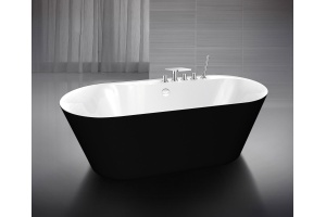 Акриловая ванна BelBagno BB14-NERO/BIA - 2