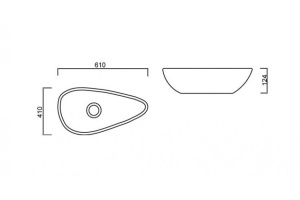 Раковина накладная Gural Vit Top 60 белая - 2
