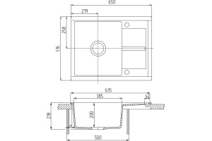 Мойка кухонная AQUATON Делия 65 терракотовая - 2