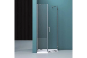 Душевой уголок BelBagno Kraft 80х80 R профиль хром стекло прозрачное - 2