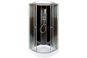 Душевая кабина Deto L 100х100 стандартная, черный (L801BLACK) - 2