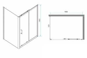 Душевой уголок RGW Passage PA-74 180x80 профиль хром стекло прозрачное - 3