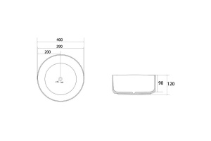 Накладная раковина ABBER Bequem 40 белая - 3