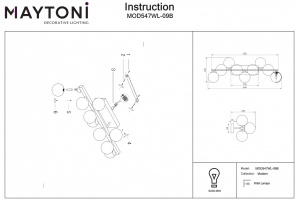 Бра Maytoni Dallas MOD547WL-09B - 2