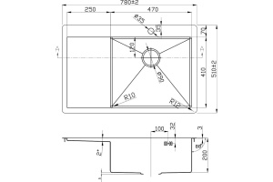 Мойка кухонная Zorg Inox PVD 7851 R grafit - 2