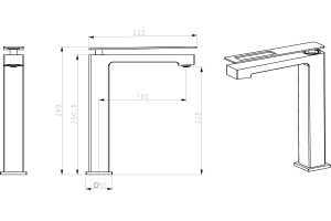 Смеситель Boheme Q 142-WG для раковины - 2