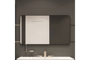 Зеркало DIWO Кострома 120 черное, с подсветкой светодиодной, прямоугольное, настенное