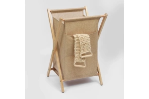 Корзина для белья Wasserkraft Nau светлое дерево - бежевый - 2