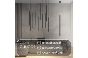 Подвесной светодиодный светильник Denkirs Glingor DK4303-BK - 3