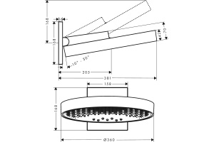 Верхний душ Hansgrohe Rainfinity 26234000 - 3