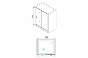 Душевая дверь RGW Passage PA-016B 180х195 профиль черный стекло прозрачное - 3