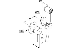 Гигиенический душ Kludi Bozz со смесителем 389980576 - 2