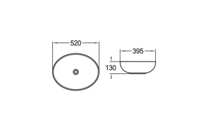 Накладная раковина Vincea 52х40 белая - 3