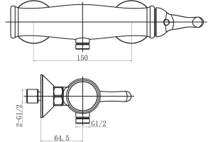 Смеситель BelBagno Tiffani TIF ESDM CRM для душа - 2