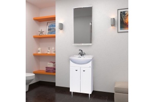 Мебель для ванной Misty Уют 50 прямая белая - 2