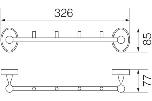 Крючок Veragio Bonjour VR.BNR-7834.CR хром - 2