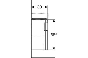 Тумба Renova Compact п/ угл умыв 45 бел мат/глян Geberit 862132000 - 3