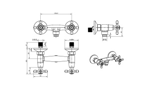 Смеситель для душа Boheme Royal Cristal бронза - 3