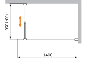 Душевая перегородка Cezares Liberta 140 черный (LIBERTA-L-1-140-120-C-NERO) - 3