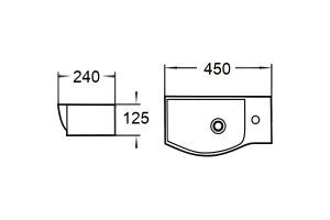 Раковина подвесная WeltWasser WW AISBACH 7945 GL-WT R 45 белый (10000008691) - 3