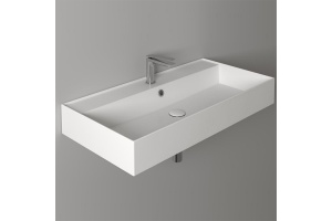 SIMAS AGILE Раковина подвесная 91х46 см, с переливом, с 1 отв под смеситель,цвет белый
