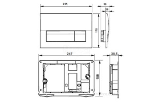 Roca Active панель смыва В01 хром матовый - 2