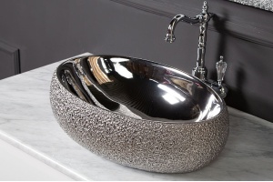 Раковина накладная Armadi Art NeoArt 48 серебро - 2