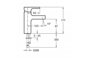 Смеситель Jacob Delafon Strayt E98339-CP для раковины - 2