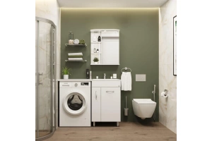 Тумба с раковиной Onika Нави 60 белый  - 3